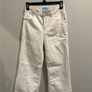 White Straight-Leg Jeans Draper James